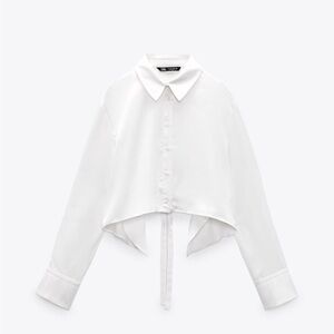 Zara Satin Effect Cape Blouse size small